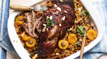 Harissa and Apricot Leg of Lamb