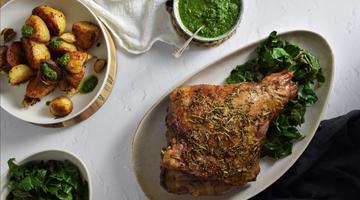 Roast Lamb With Wild Garlic Salsa Verde